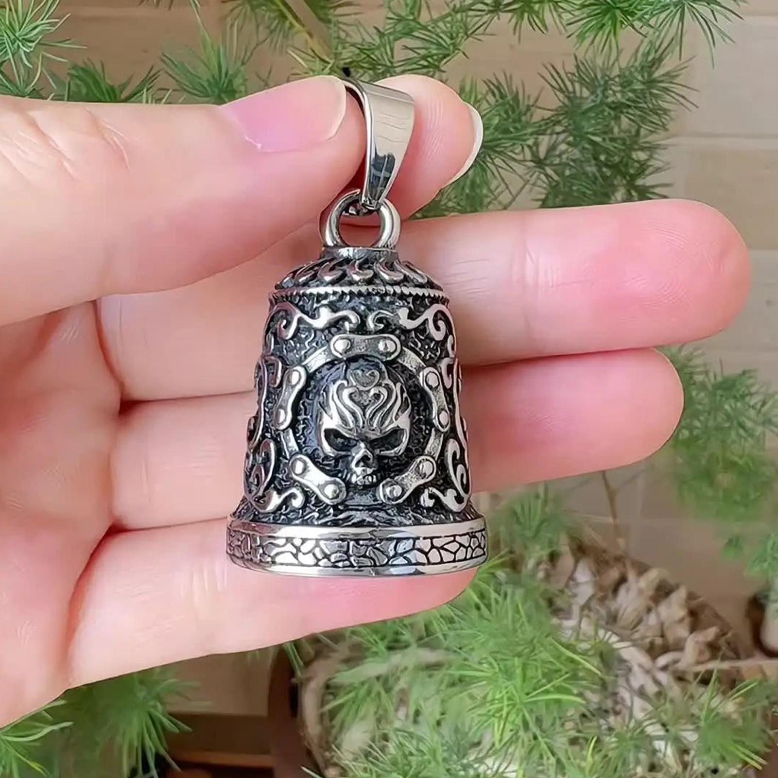 Motorcycle Chain - Campanello a forma di teschio, decorazione