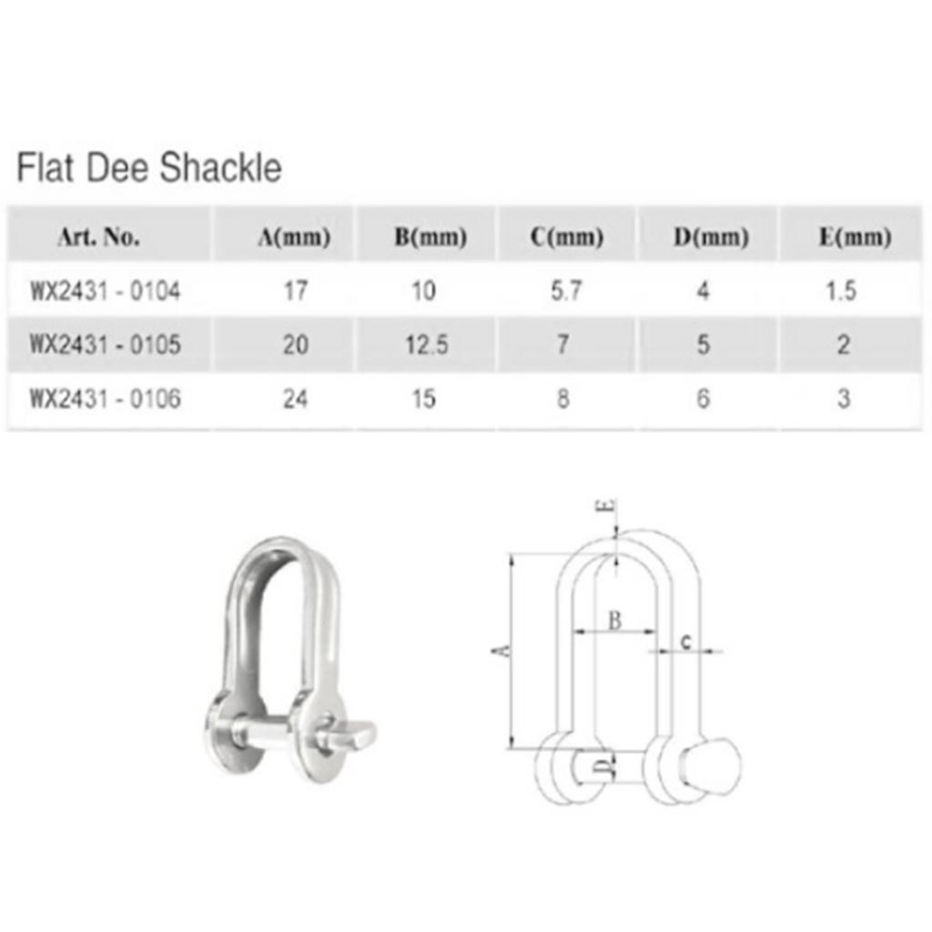 Steel Chain - Grillo a D in acciaio inossidabile