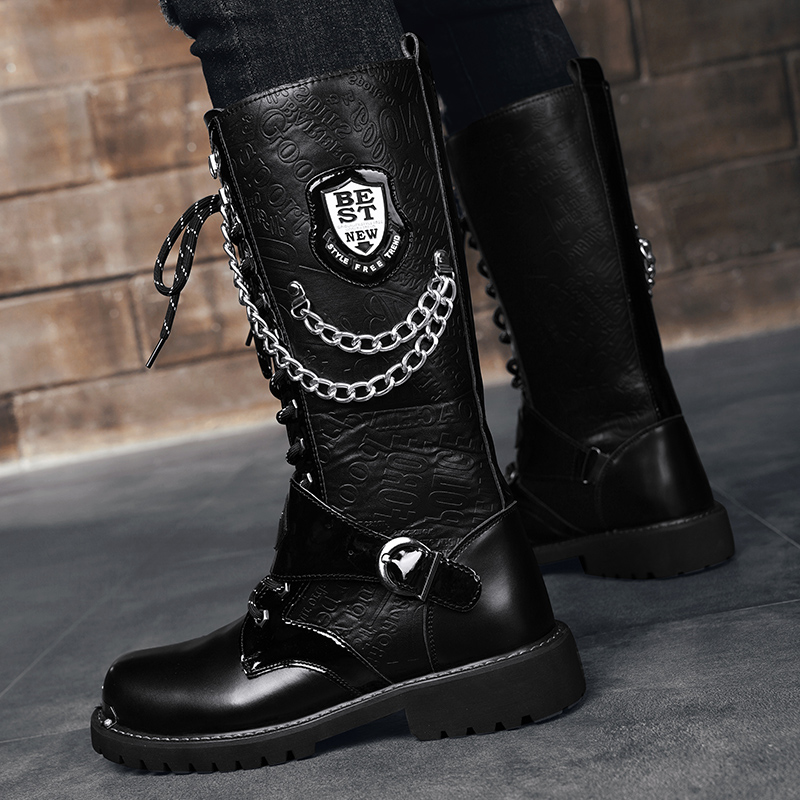 Stivali casual da uomo taglie  - Motorcycle Chain recensione e prezzo